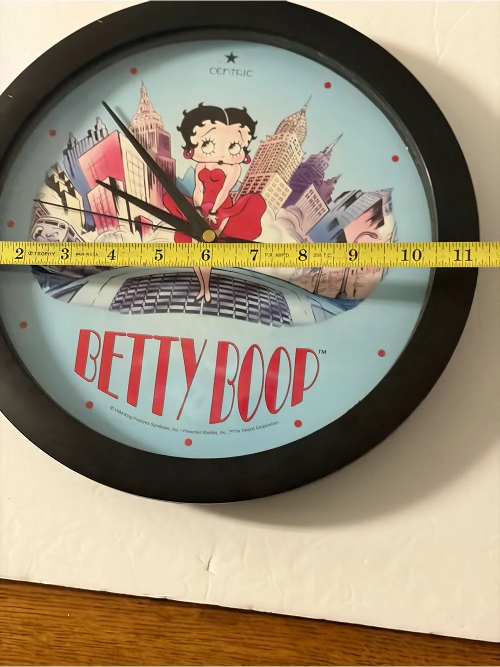 Betty Boop Blue Wall Clock by Centric 1994